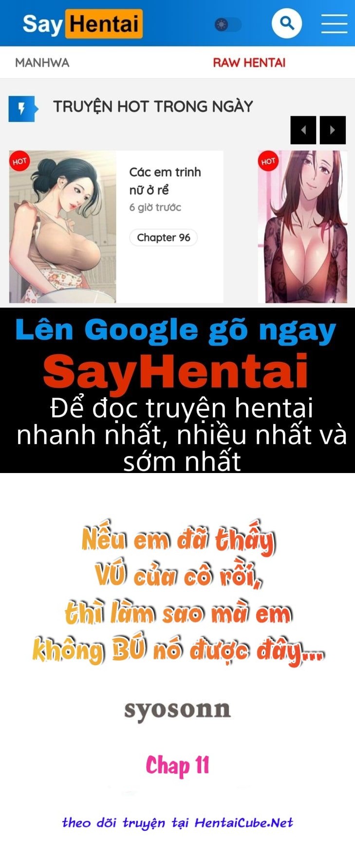 Nếu đã thấy vú cô rồi thì làm sao em không bú nó được đây… Chap 11 ảnh 0
